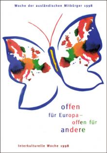 1997 und 1998: Plakat "Woche der ausländischen Mitbürger 