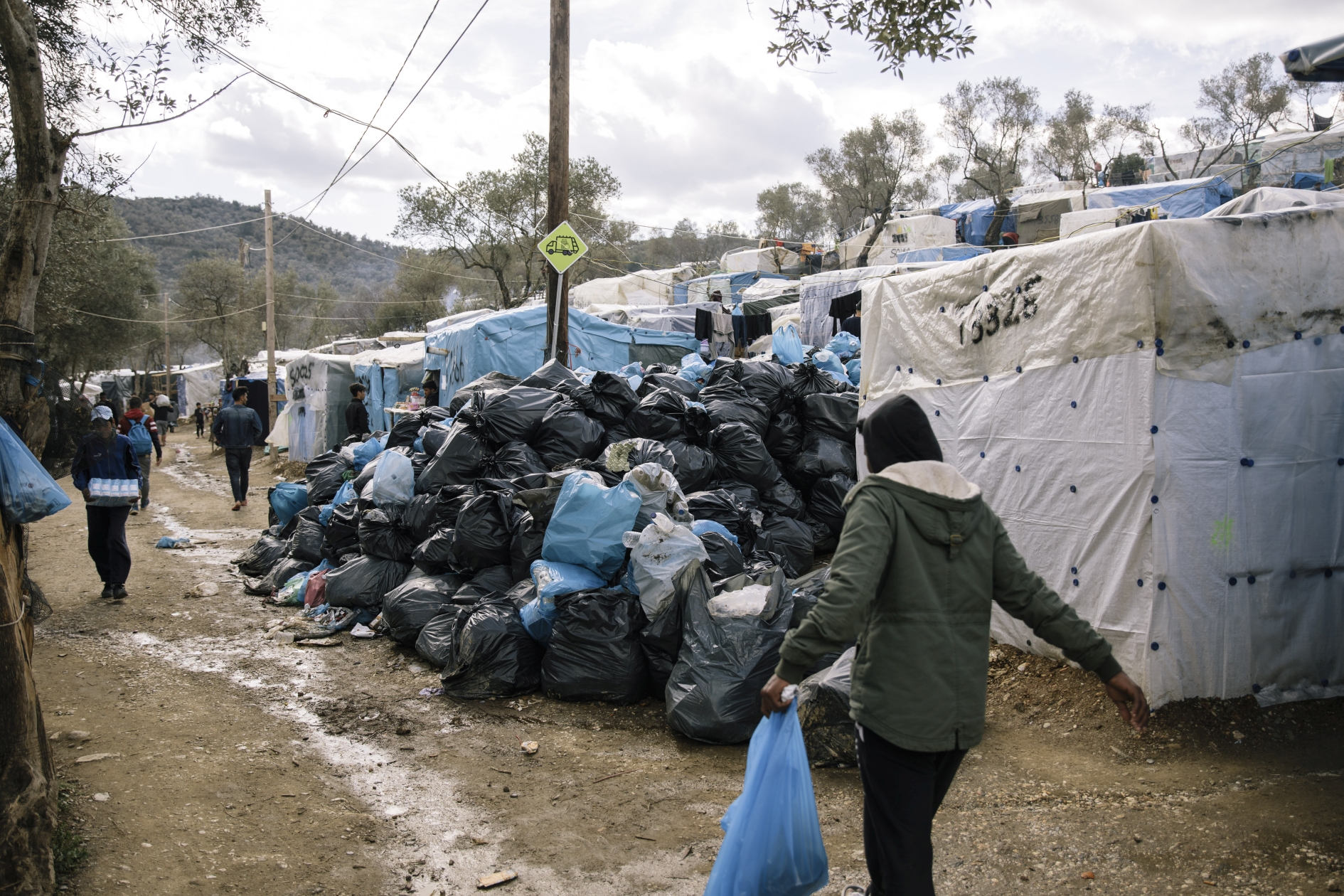 Permanenter Ausnahmeszustand unter freiem Himmel: Das Flüchtlingslager Moria Ende Februar 2020.