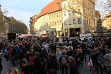 Bamberg: IKW 2017: Montags-Mahnwache gegen „Abschiebungen nach Afghanistan“ ©Siamak Parsa