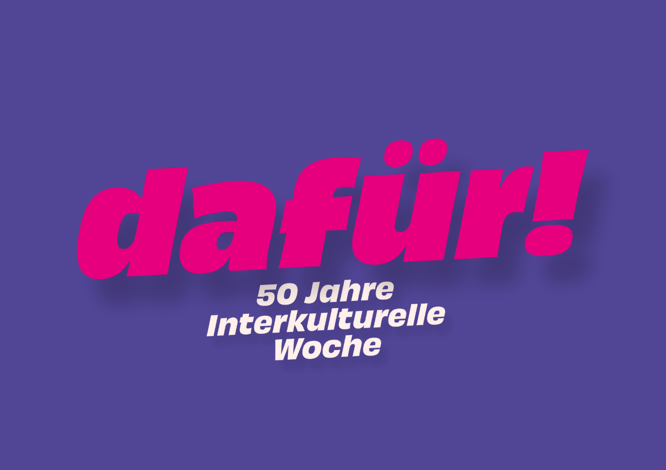 DAFÜR-Schriftzug mit Hintergrund